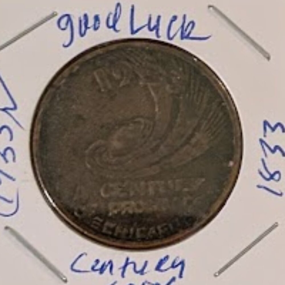 O2 1933 CENTURY OF PROGRESS 100TH ANNIVERSARY COIN
